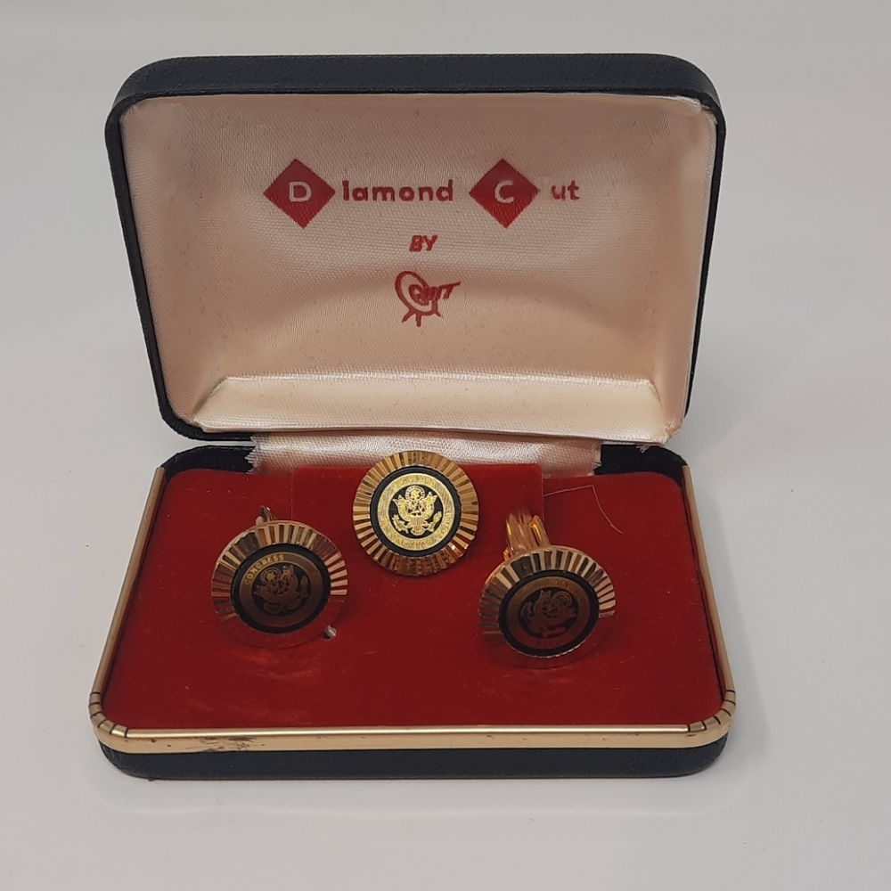 Vintage US Congress Cuff Link & Tie Tack